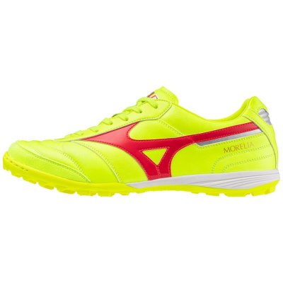 Zapatillas de Fútbol Sala Mizuno Morelia Sala Elite TF Hombre Verdes Amarillos / Coral / Plateados